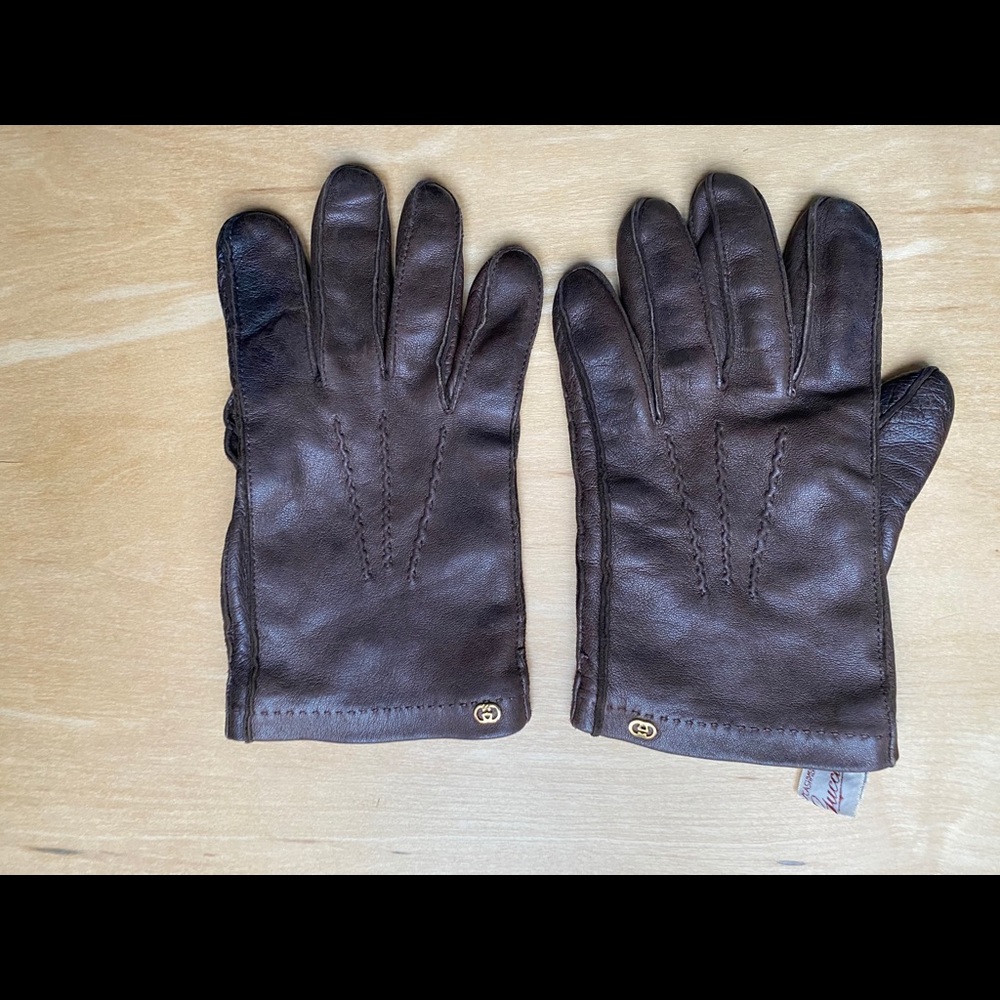 Vintage Gucci leather gloves